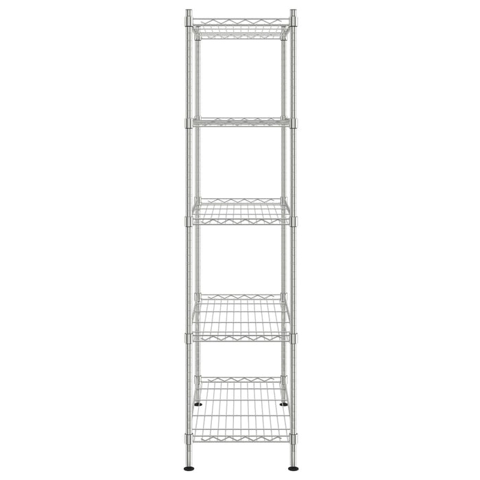 Scaffale a 5 Livelli 90x35x180 cm Cromato 250 kg 324623