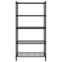 Scaffale a 5 Livelli 90x35x180 cm Nero 250 kg 324624