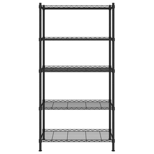 Scaffale a 5 Livelli 90x35x180 cm Nero 250 kg 324624