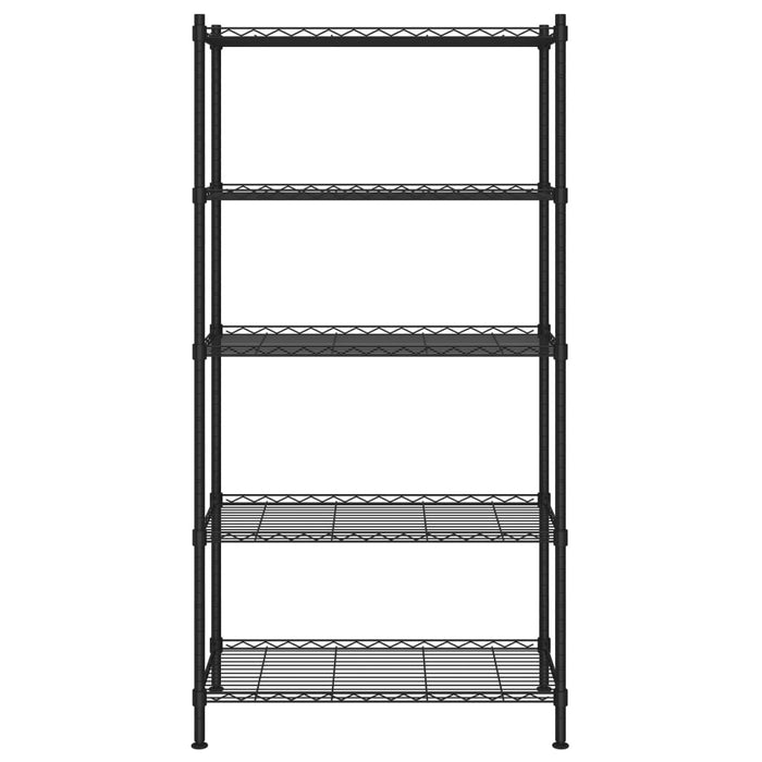 Scaffale a 5 Livelli 90x35x180 cm Nero 250 kgcod mxl 111647