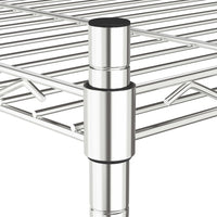 vidaXL Scaffale a 3 Livelli con Ruote 60x35x81 cm Cromato 150 kg