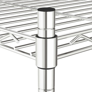 Scaffale a 3 Livelli con Ruote 60x35x81 cm Cromato 150 kg 324625