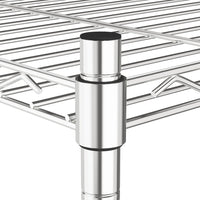 Scaffale a 4 Livelli con Ruote 90x35x142 cm Cromato 200 kg 324627