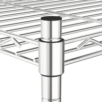 Scaffale a 5 Livelli con Ruote 75x35x155 cm Cromato 250 kg 324629