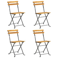 Sedie da Bistro Pieghevoli 4 pz in Legno Massello d'Acacia 313161