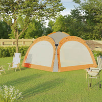 Tenda per Feste con LED e 4 Pareti 3,6x3,6x2,3 m Grigio Arancio cod mxl 66236