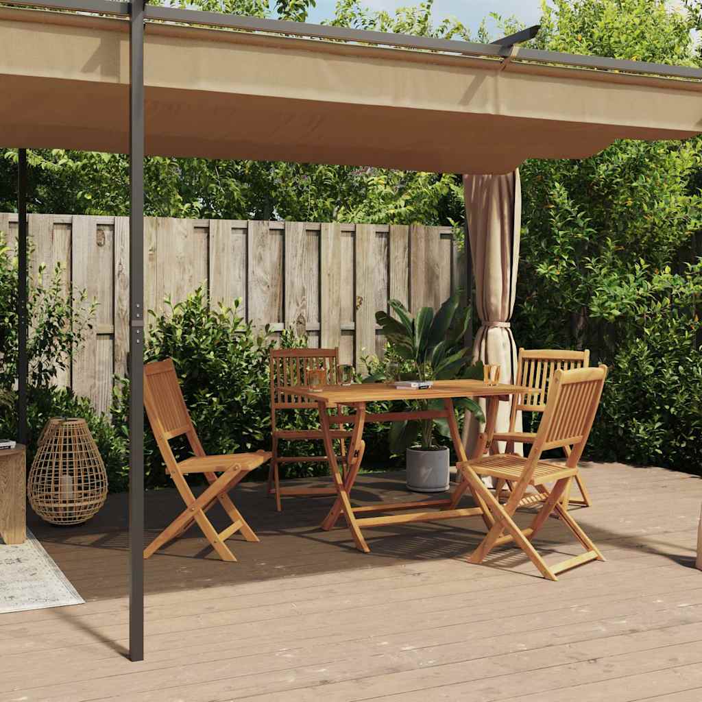 Gazebo con Tende 6x3 cm Grigio Talpa in Acciaio 313900