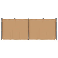 Gazebo con Tende 6x3 cm Grigio Talpa in Acciaio 313900