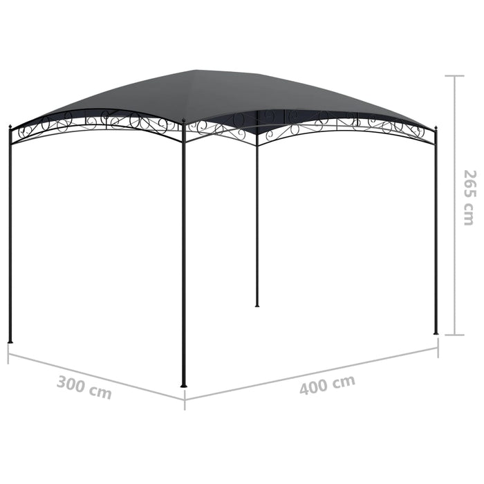 Gazebo 3x4x2,65 m Antracite 180 g/mÂ²