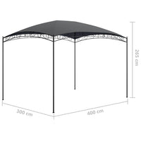 Gazebo 3x4x2,65 m Antracite 180 g/m² 313911