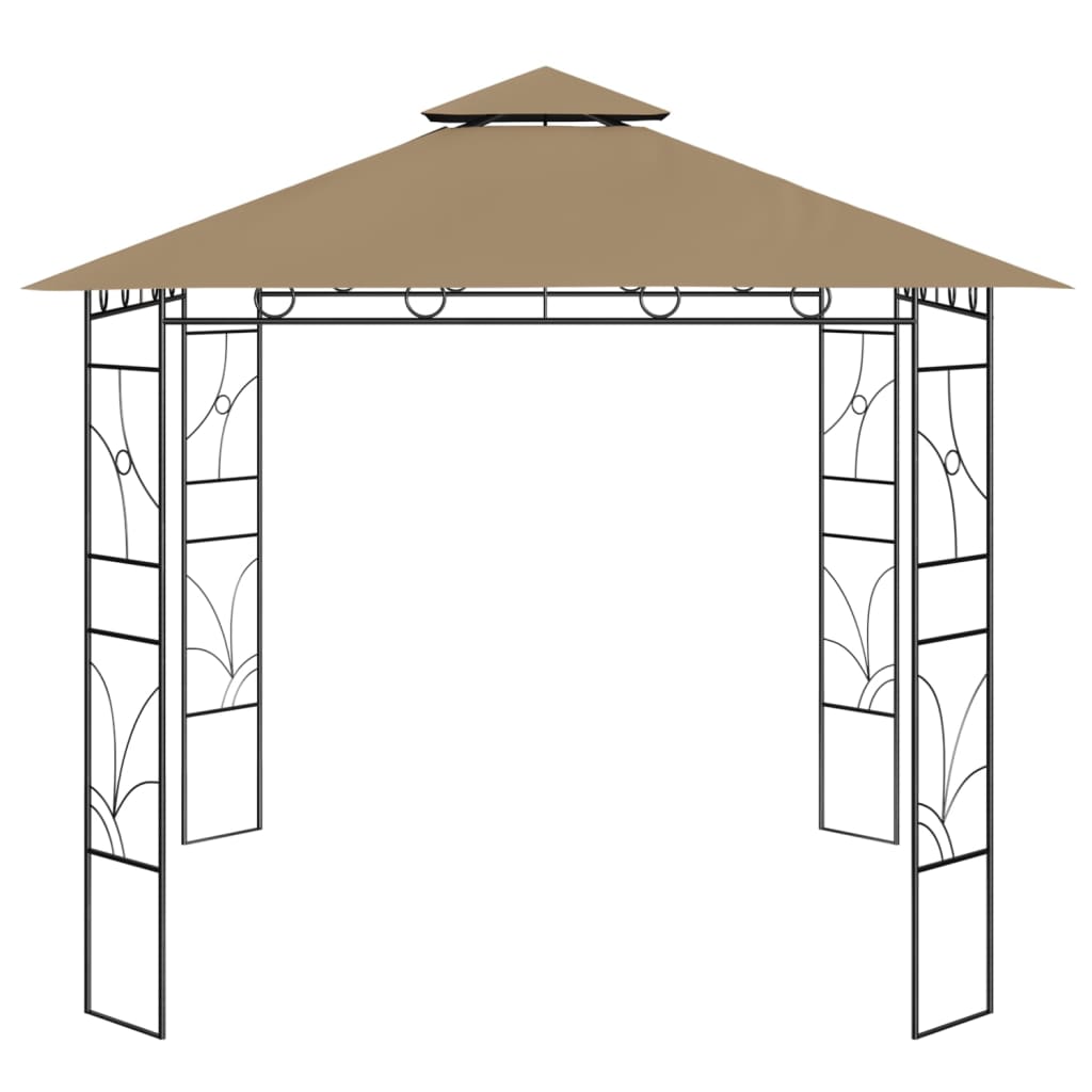 Gazebo 3x3x2,7 m Grigio Talpa 160 g/mÂ²