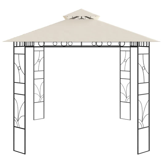 Gazebo 4x3x2,7 m Crema 160 g/m² 313915