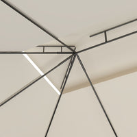 Gazebo 4x3x2,7 m Crema 160 g/m² 313915