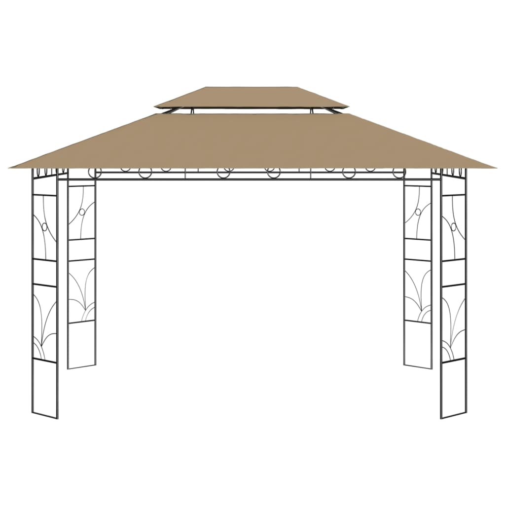 Gazebo 4x3x2,7 m Grigio Talpa 160 g/m² 313916