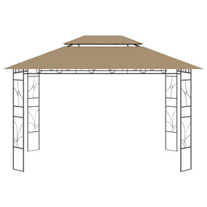 Gazebo 4x3x2,7 m Grigio Talpa 160 g/m² 313916