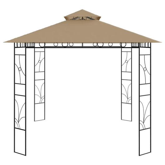 Gazebo 4x3x2,7 m Grigio Talpa 160 g/m² 313916