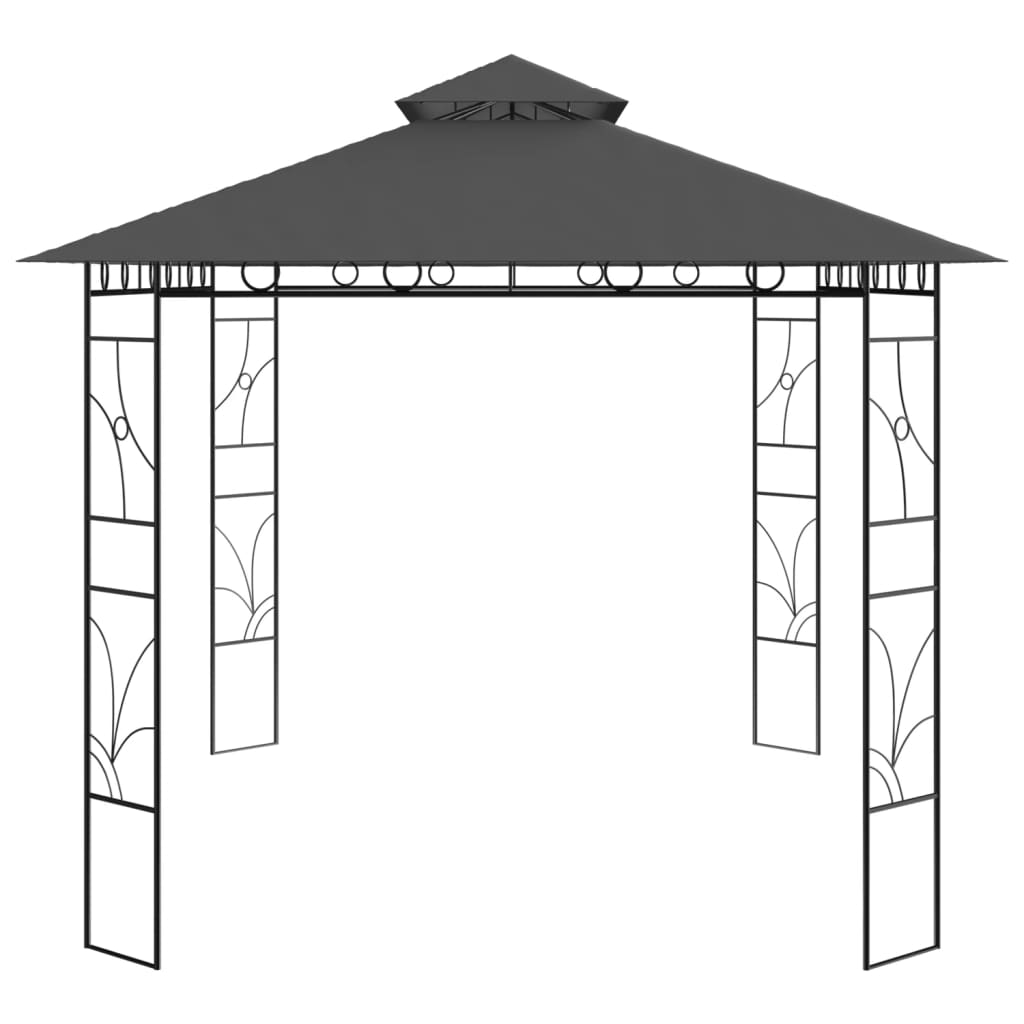 Gazebo 4x3x2,7 m Antracite 160 g/mÂ²