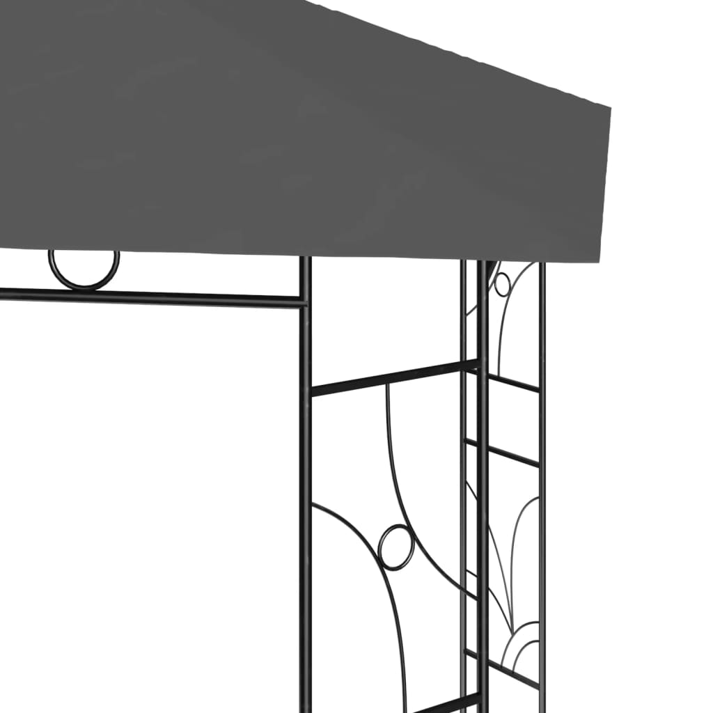 Gazebo 4x3x2,7 m Antracite 160 g/m² 313917