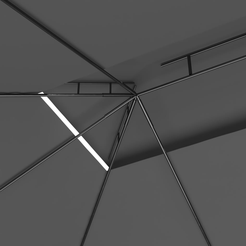 Gazebo 4x3x2,7 m Antracite 160 g/m² 313917