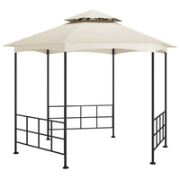 Gazebo con Pareti Laterali 3,1x2,7 m Crema
