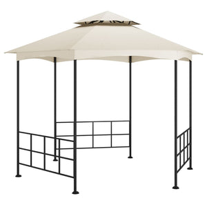 Gazebo con Pareti Laterali 3,1x2,7 m Crema