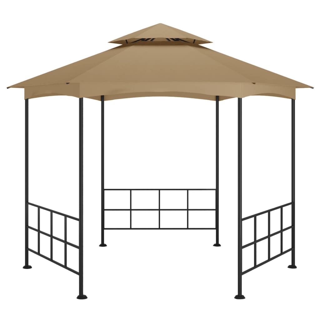 Gazebo con Pareti Laterali 3,1x2,7 m Tortora