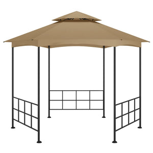 Gazebo con Pareti Laterali 3,1x2,7 m Tortora