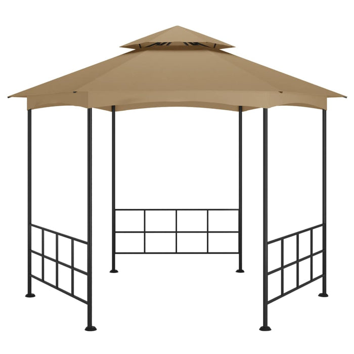Gazebo con Pareti Laterali 3,1x2,7 m Tortora