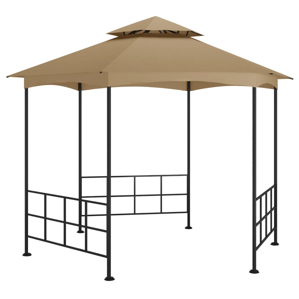 Gazebo con Pareti Laterali 3,1x2,7 m Tortora