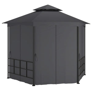 Gazebo con Pareti Laterali 3,1x2,7 m Antracite cod mxl 66129