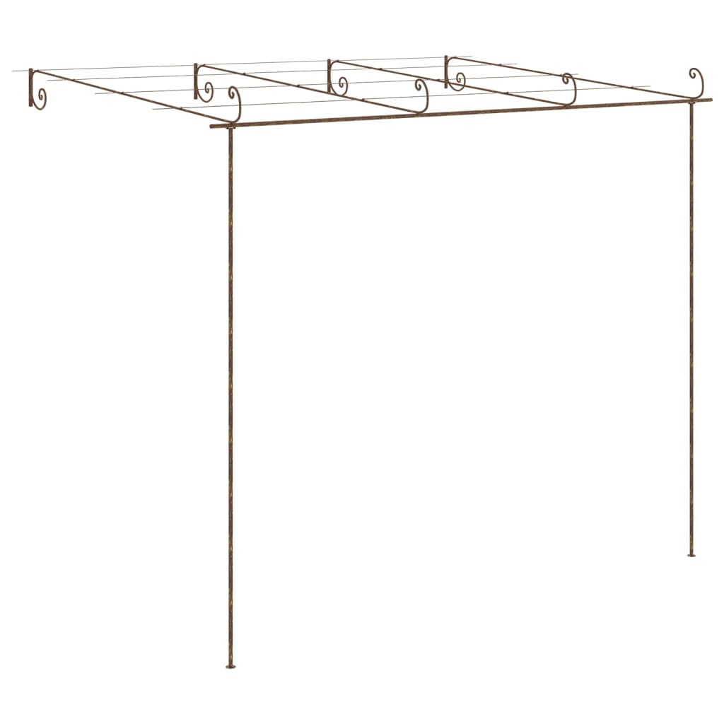 Pergolato da Giardino Marrone Anticato 4x3x2,5 m in Ferro 313998