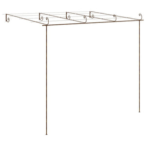 Pergolato da Giardino Marrone Anticato 4x3x2,5 m in Ferro 313998