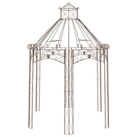 Padiglione da Giardino Marrone Anticato 400x258x378 cm in Ferro 314000
