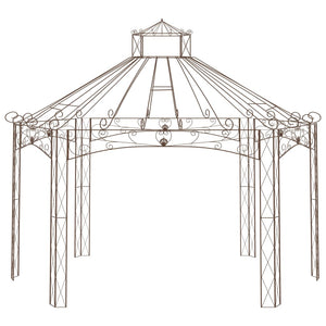 Padiglione da Giardino Marrone Anticato 558x350x408 cm in Ferro 314001