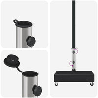 Base per Ombrellone Nera 45x25x8,3 cm in Granito 313667