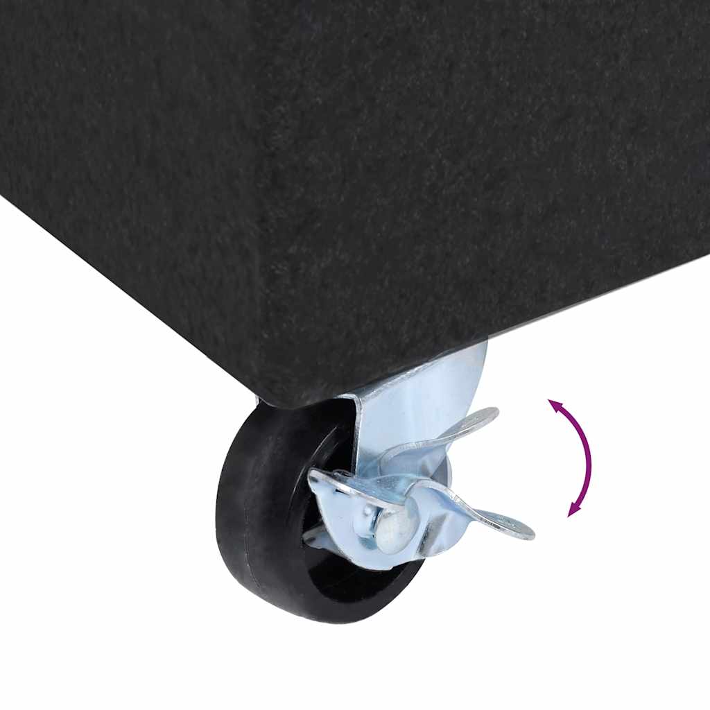 Base per Ombrellone Nera 45x25x8,3 cm in Granito 313667