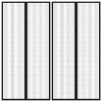 Tende Antimosche per Porta 2 pz con Magneti Nero 220x100cm  cod mxl 69382