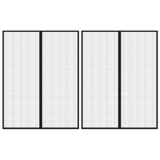 Tende Antimosche per Porta 2 pz con Magneti Nere 230x160 cm  cod mxl 70061