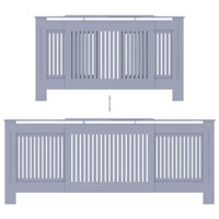 Copertura per Radiatore Grigia in MDF 205 cm 325549