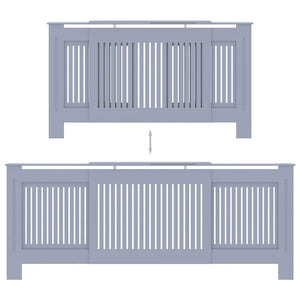 Copertura per Radiatore Grigia in MDF 205 cm 325549