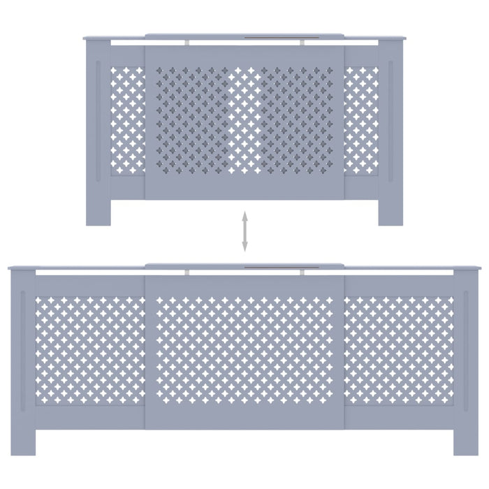 Copertura per Radiatore Grigia in MDF 205 cm