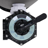 Filtro a Sabbia Laterale per Piscine Valvola 6 Vie 350mm Grigio cod mxl 65571