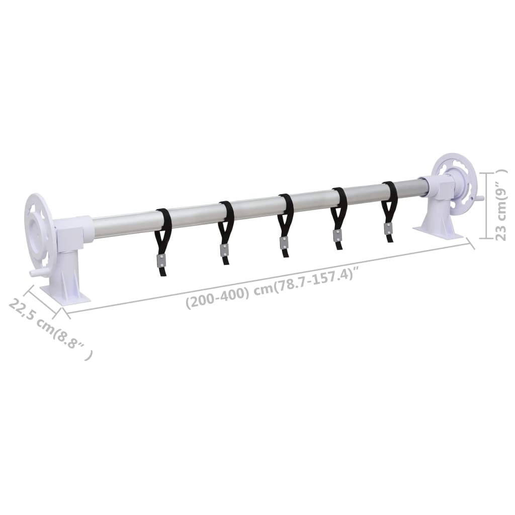 Rullo di Copertura per Piscina con Base in Plastica 313996