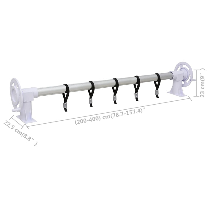 Rullo di Copertura per Piscina con Base in Plastica 313996