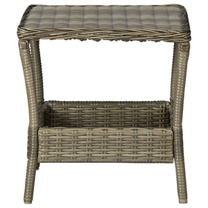 Tavolo da Giardino Marrone 45x45x46,5 cm in Polyrattan 313308