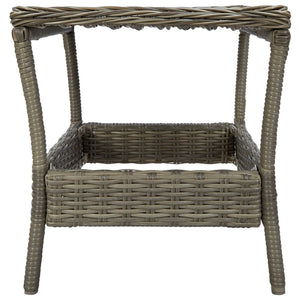 Tavolo da Giardino Marrone 45x45x46,5 cm in Polyrattan 313308