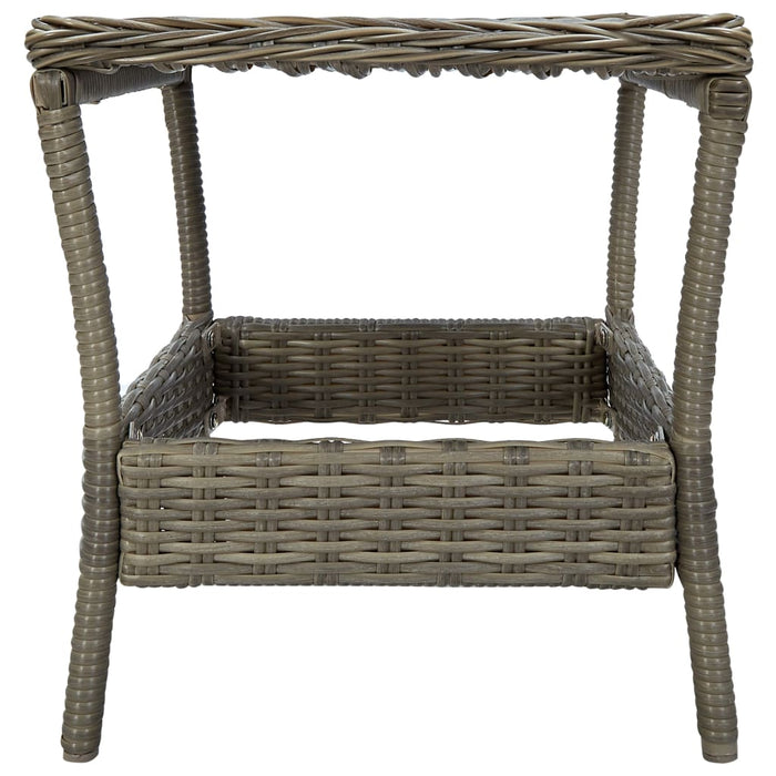Tavolo da Giardino Marrone 45x45x46,5 cm in Polyrattan 313308