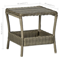 Tavolo da Giardino Marrone 45x45x46,5 cm in Polyrattan 313308