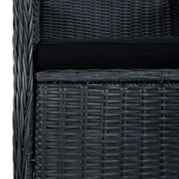 Sedie da Giardino con Cuscini 2 pz in Polyrattan Grigio Scuro