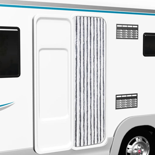 Zanzariera Grigio e Bianco 56x200 cm Ciniglia 315123